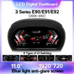 Панель приладів BMW 3-серії (E90, E91, E92) (2005-2012) CCC, CIC. Цифрова LCD в стилі iDrive 7.0, 8.0