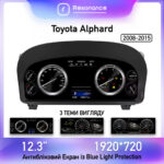 Панель приладів Toyota Alphard (2008-2015). Цифрова LCD панель 12.3"
