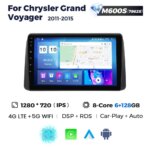 Штатна магнітола Chrysler Grand Voyager 2011-2015 M600 (6/128 Гб) 2K, GPS + 4G + CarPlay, 2K (2000x1200) QLED