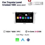 Штатна магнітола Toyota Land Cruiser 100 9" M150 (2/32 Гб), HD (1024x600) GPS