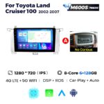 Штатна магнітола Toyota Land Cruiser 100 02-07 9" M600 (6/128 Гб) 2K, GPS + 4G + CarPlay, 2K (2000x1200) QLED