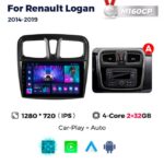 Штатна магнітола Renault Logan (L52/K52) (2012-2019) M160 (2/32 Гб), HD (1024x600) GPS CarPlay