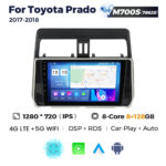 Штатна магнітола Toyota Land Cruiser Prado 150 (2017-2018+) M700 (8/128 Гб), 2K (2000x1200) QLED, GPS + 4G + CarPlay