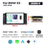 Магнітола BMW X5 (E53) (1999-2005) DUDU 6 9.5" 2K QLED, 6/64, 360