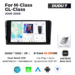 Штатна магнітола Mercedes-Benz ML, GL-Class (W164) (2005-2012) DUDU 7, 8/256 2K (2000x1200) QLED, GPS + 4G + CarPlay
