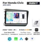 Магнітола Honda Civic 9 (2012-2015) DUDU 7 9.5" 2K QLED, 8/128