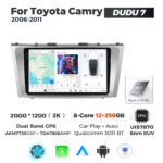 Штатна магнітола Toyota Camry 6 (XV40) (2006-2011) DUDU 7, 12/256 2K (2000x1200) QLED, GPS + 4G + CarPlay