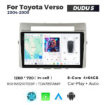 Штатная магнитола Toyota Verso 2, Corolla (2004-2009) DUDU 5, 4/32 2K (2000x1200) QLED, GPS + 4G + CarPlay