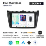 Штатна магнітола Mazda 6 (2008-2012) DUDU 6, 8/128