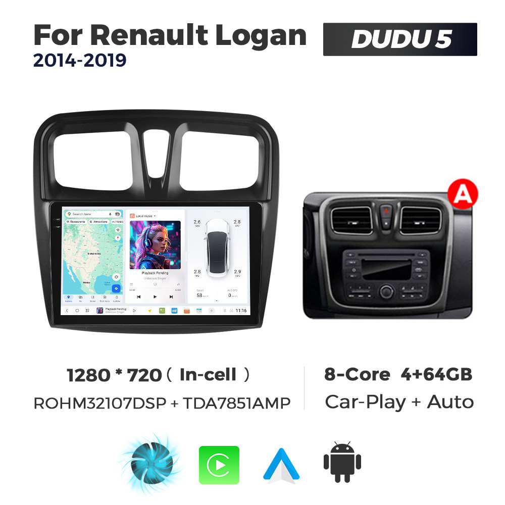 6593025723_shtatna-magnitola-renault Штатна магнітола Renault Logan (L52/K52) (2012-2019) - Зображення 1