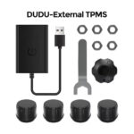 Система контролю тиску в шинах DUDU Auto TPMS-USB для  Android магнітоли 4 колеса, зовнішні датчики