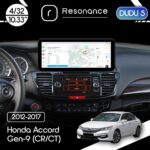 Магнітола Honda Accord 9 (CR2, CR3) (2012-2017) [Верхня] DUDU 5 10.3" 2K QLED, 4/32, 360 (A-Style)