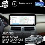Магнітола Honda Accord 8 (CU, CP, CM) (2007-2012) / Crosstour (2010-2015) DUDU 7 10.3" 2K QLED, 6/64, 360 (B-Style)