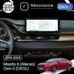 Магнітола Mazda 6 (GL) (2017-2025) DUDU 7 10.3" 2K QLED, 6/64, 360 (A-Style)