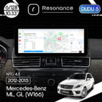 Магнітола Mercedes-Benz ML/GL-Class (W166/X166) (2012-2015) [NTG 4.0/4.5] DUDU 5 10.3" 2K QLED, 6/128, 360 (B-Style)