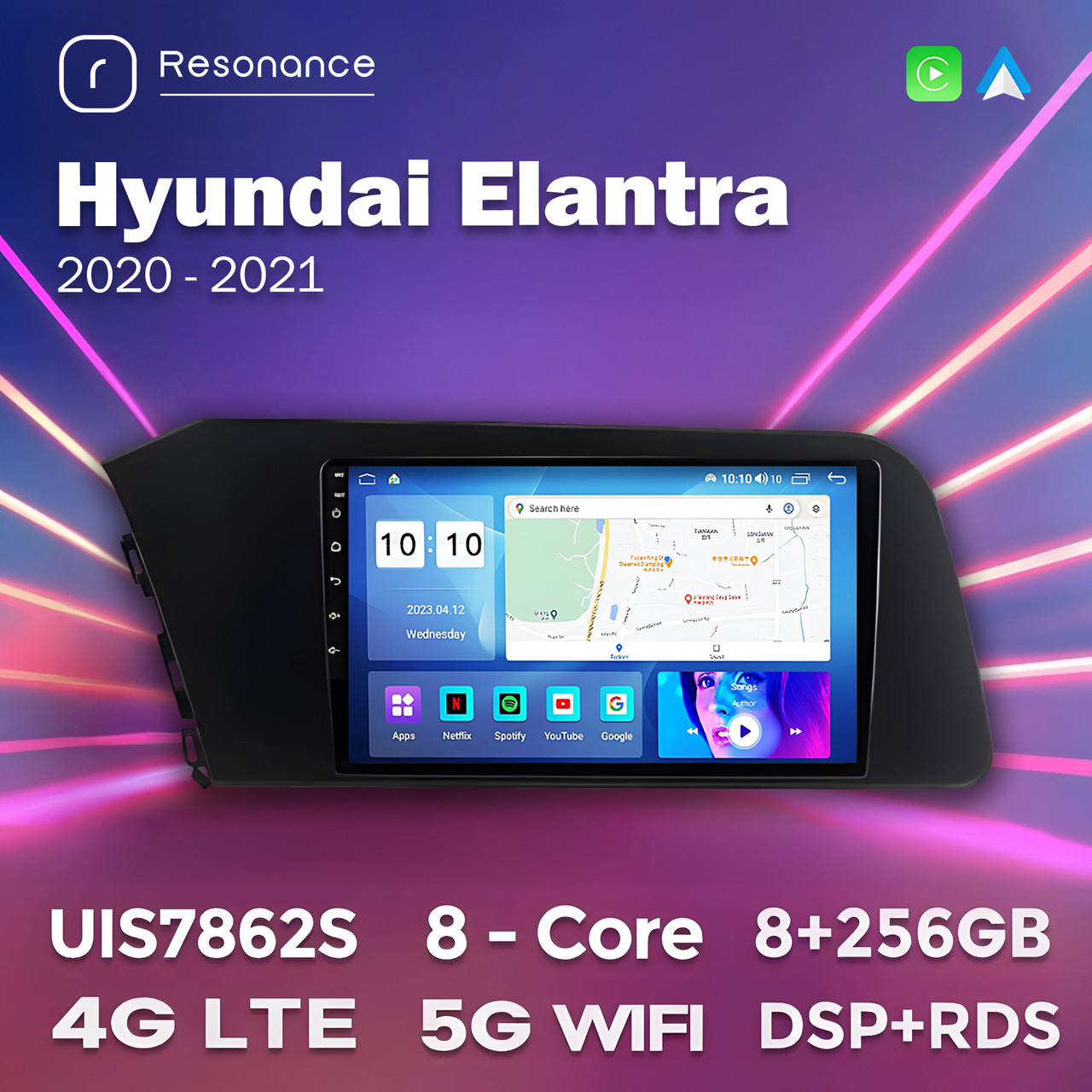 5710618537_shtatna-magnitola-hyundai Штатна магнітола Hyundai Elantra (CN7) (2020-2021) M500 (4/64 Гб), 2K (2000x1200) QLED, GPS + 4G + CarPlay - Зображення 1