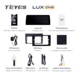 Універсальна 2-DIN магнітола Teyes LUX ONE 12,3" 4/32 Гб, 1920x720 QLED, GPS + 4G + CarPlay - Зображення 7