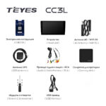 Універсальна 2-DIN магнітола Teyes СС3L 9" 4/32 Гб, 1280x720 IPS, GPS + 4G + CarPlay - Зображення 4