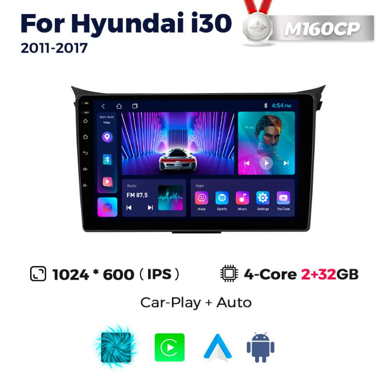6518677454_shtatna-magnitola-hyundai Штатна магнітола Hyundai i30 (GD) (2011-2017) M160 (2/32 Гб), HD (1024x600) GPS CarPlay - Зображення 1