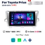 Штатна магнітола Toyota Prius 3 (XW30) (2009-2015) M160 (2/32 Гб), HD (1024x600) GPS CarPlay