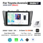Штатна магнітола Toyota Avensis 2 (T25) (2002-2008) DUDU 7, 12/256 2K (2000x1200) QLED, GPS + 4G + CarPlay - Зображення 2