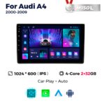Штатна магнітола Audi A4 (B6, B7) (2000-2008) M150L (2/32 Гб), HD (1024x600) GPS CarPlay