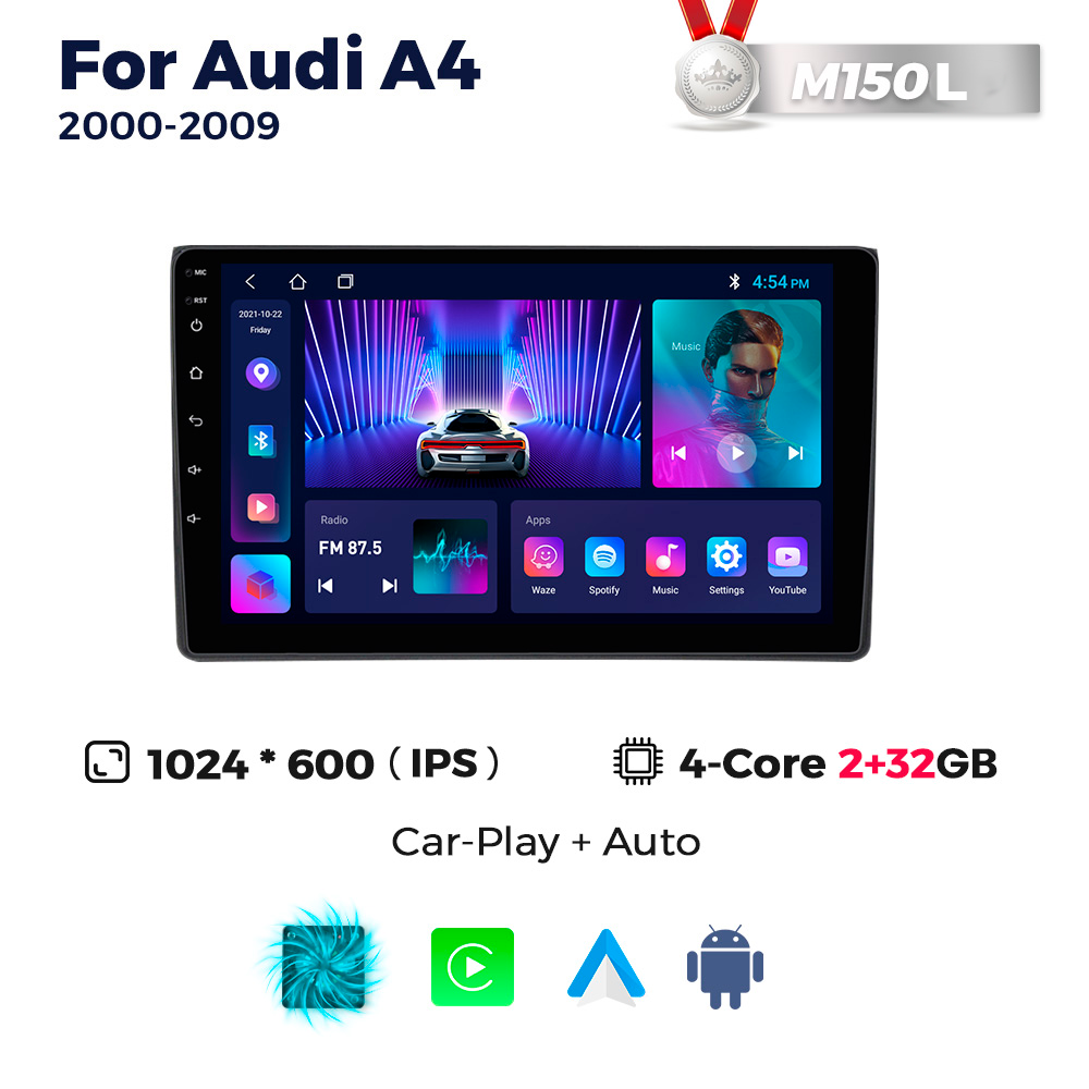 6733478215_shtatna-magnitola-audi Штатна магнітола Audi A4 (B6, B7) (2000-2008) M150L (2/32 Гб), HD (1024x600) GPS CarPlay - Зображення 1
