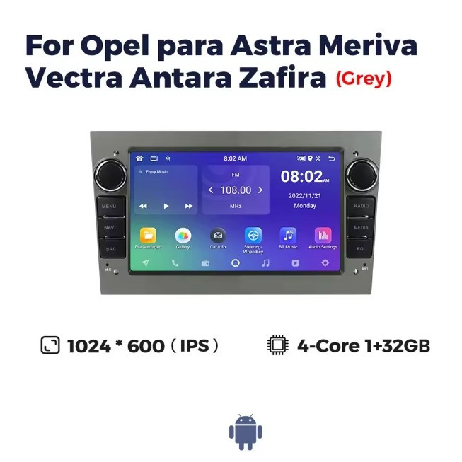 6879991269_opel-7-m2 Opel 7'' M2 2/32 Ultra 4G CP DSP Gray - Зображення 1