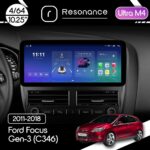 Магнітола Ford Focus 3 (2011-2019) Resonance Ultra M4 (7862) 4/64, 10.25" QLED, 360 (Benz Style)