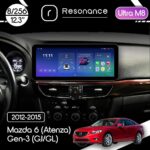 Магнітола Mazda 6 (Atenza) Gen-3 (GJ, GL) (2012-2015) [High] Resonance Ultra M8 (7862) 8/256, 12.3" QLED, 360 (Audi Style)