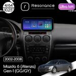 Магнітола Mazda 6 (Atenza) Gen-1 (GG/GY) (2002-2008) Resonance Ultra M4 (7862) 4/64, 10.25" QLED, 360 (Benz Style)