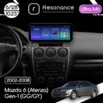 Магнітола Mazda 6 (Atenza) Gen-1 (GG/GY) (2002-2008) Resonance Ultra M6 (7862) 6/128, 10.25" QLED, 360 (Audi Style)