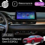 Магнітола Mazda 6 (Atenza) Gen-3 (GJ/GL) (2017-2025) Resonance Ultra M6 (7862) 6/128, 10.25" QLED, 360 (BMW Style)
