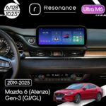 Магнітола Mazda 6 (Atenza) Gen-3 (GJ/GL) (2017-2025) Resonance Ultra M6 (7862) 6/128, 10.25" QLED, 360 (Benz Style)