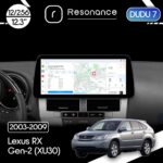 Магнітола Lexus RX 2 (2003-2009), Toyota Harrier 2 (2003-2013) (XU30) DUDU 7 12.3" 2K QLED, 12/256 (Style C)