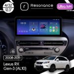 Магнітола Lexus RX 3 (AL10) (2008-2011) [Low] Resonance Ultra M4 (7862) 4/32, 12.3" QLED, 360 (Audi Style)
