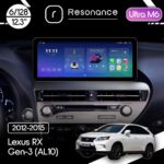 Магнітола Lexus RX 3 (AL10) (2012-2015) Resonance Ultra M6 (7862) 6/128, 12.3" QLED, 360 (Audi Style)