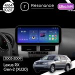Магнітола Lexus RX Gen-2 (XU30) (2003-2009) Resonance Ultra M4 (7862) 4/64, 10.25" QLED, 360 (Benz Style)
