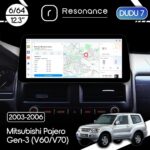 Магнітола Mitsubishi Pajero 3 (V60, V70) (2003-2006) DUDU 7 12.3" 2K QLED, 6/64, 360 (Style C)