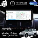 Магнітола Mitsubishi Pajero 3 (V60, V70) (2003-2006) DUDU 7 12.3" 2K QLED, 6/64 (Style B)