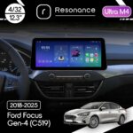 Магнітола Ford Focus 4 (2018-2025) Resonance Ultra M4 (7862) 4/32, 12.3" QLED, 360 (BMW Style)
