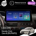 Магнітола Honda Civic 8 (FK, FN, FD) (2005-2011) Resonance Ultra M8 (7862) 8/256, 12.3" QLED, 360 (BMW Style)