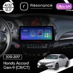 Магнітола Honda Accord 9 (CR2, CR3) (2012-2017) [Стандартна] Resonance Ultra M4 (7862) 4/32, 12.3" QLED, 360 (BMW Style)