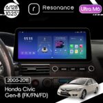Магнітола Honda Civic 8 (FKFNFD) (2005-2011) Resonance Ultra M6 (7862) 6/128, 10.25" QLED, 360 (BMW Style)