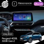 Магнітола Peugeot 5008 (2016-2025) Resonance Ultra M6 (7862) 6/128, 10.25" QLED, 360 (BMW Style)
