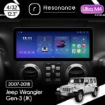 Магнітола Jeep Wrangler 3 (2007-2018) Resonance Ultra M4 (7862) 4/32, 12.3" QLED, 360 (Audi Style)