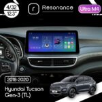 Магнітола Hyundai Tucson 3 (TL) (2018-2020) Resonance Ultra M4 (7862) 4/32, 12.3" QLED, 360 (BMW Style)