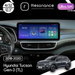 Магнітола Hyundai Tucson 3 (TL) (2018-2020) Resonance Ultra M4 (7862) 4/32, 12.3" QLED, 360 (Audi Style)