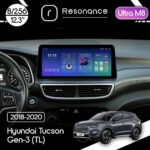 Магнітола Hyundai Tucson 3 (TL) (2018-2020) Resonance Ultra M8 (7862) 8/256, 12.3" QLED, 360 (BMW Style)