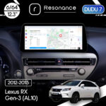 Магнітола Lexus RX 3 (AL10) (2012-2015) DUDU 7 12.3" 2K QLED, 6/64, 360 (Style C)